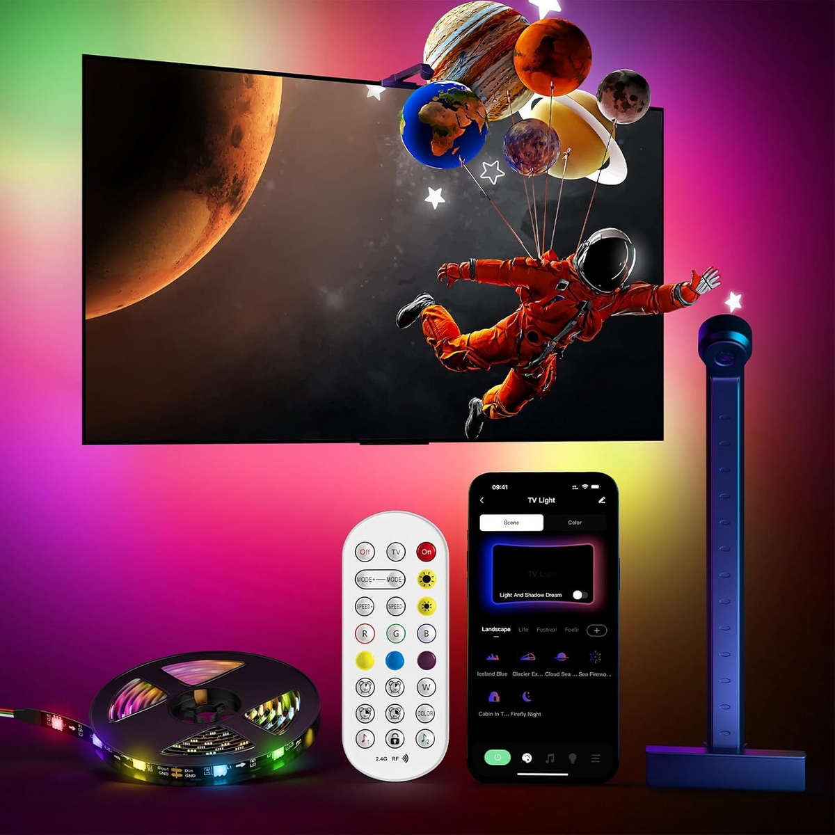 Neon TV Backlight Kit